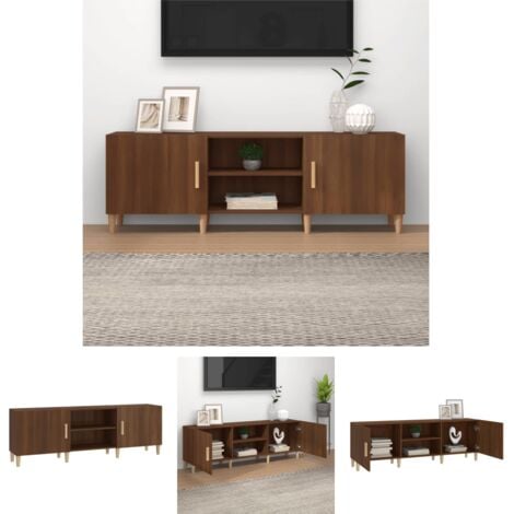 MAISON CHIC The Living Store TV-Schrank Braun Eichen-Optik 150x30x50 cm Holzwerkstoff - TV-Möbel