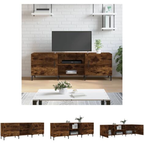 The Living Store - TV-Schrank Räuchereiche 150x30x50 cm Holzwerkstoff