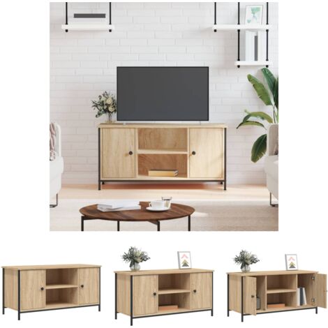 The Living Store - TV-Schrank Sonoma-Eiche 100x40x50 cm Holzwerkstoff