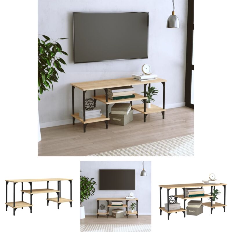 The Living Store Stauraum - Vidaxl Tv-schrank Sonoma-eiche 102x35x45, 5 Cm Holzwerkstoff - Tv-ständer