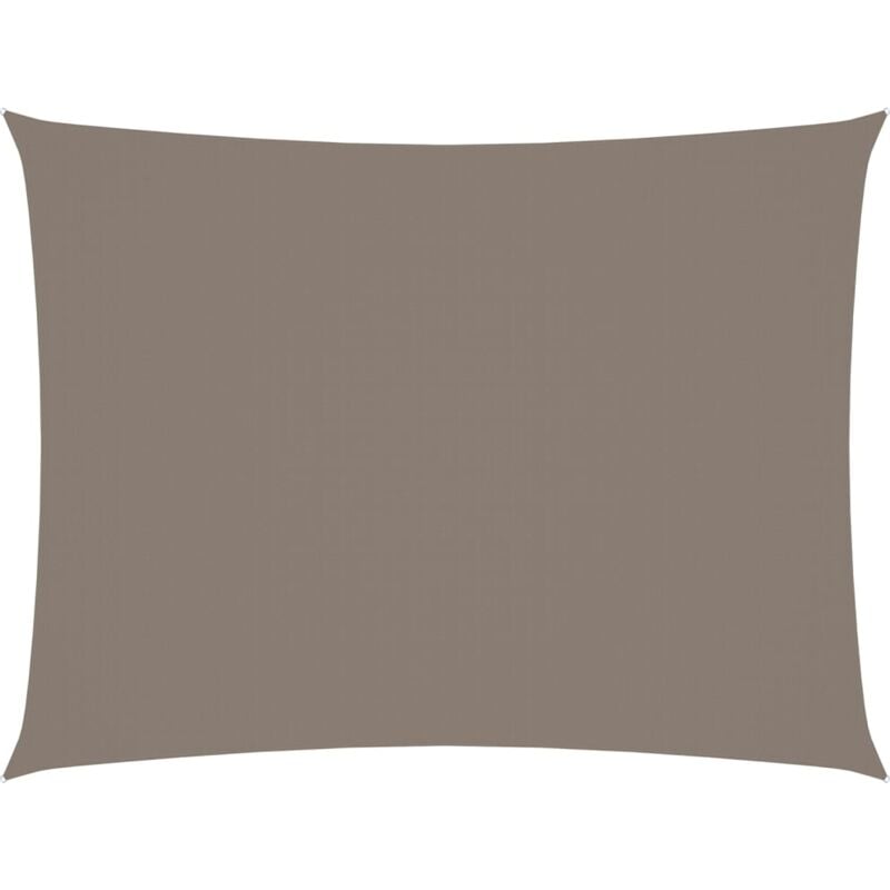 Voile de parasol Tissu Oxford rectangulaire 2x3,5 m Taupe The Living Store Taupe