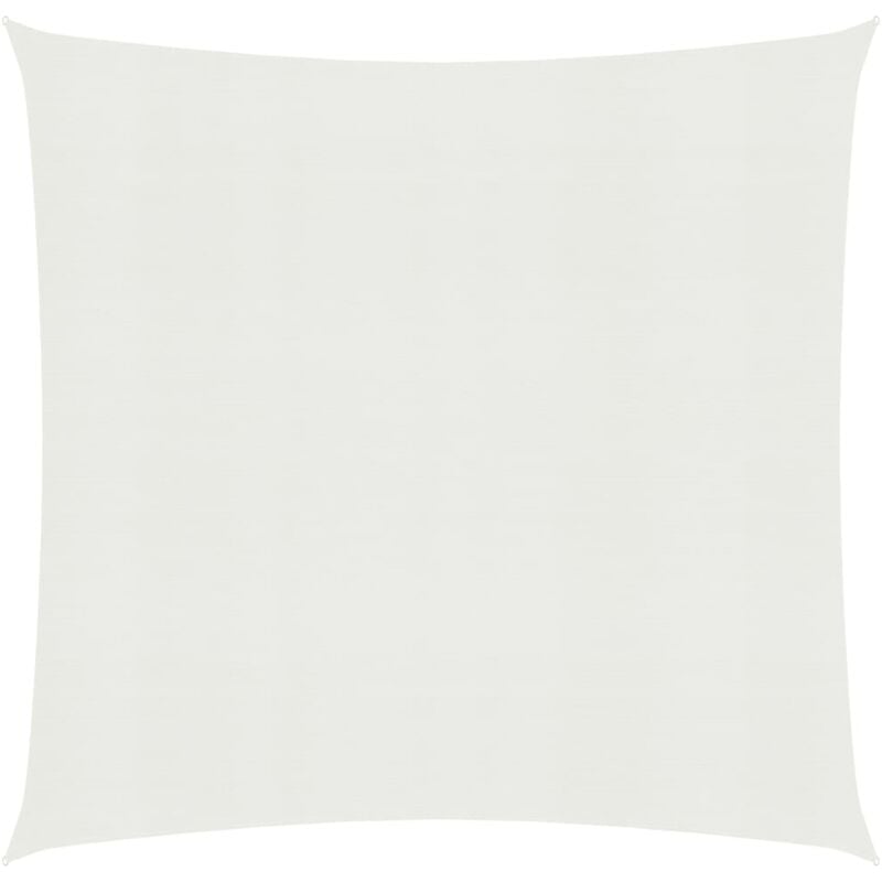 Voile d'ombrage 160 g/m² Blanc 2,5x2,5 m pehd - Blanc - The Living Store