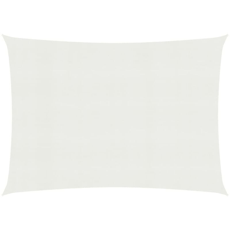 Voile d'ombrage 160 g/m² Blanc 3,5x4,5 m pehd The Living Store Blanc