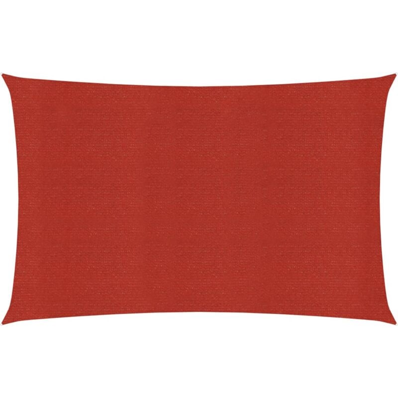 The Living Store - Voile d'ombrage 160 g/m² Rouge 3,5x4,5 m pehd Rouge
