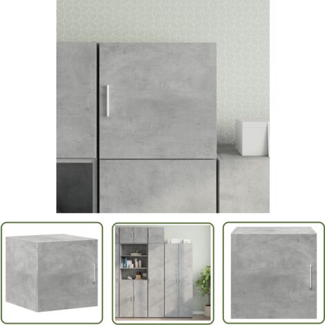 The Living Store Wandschrank Betongrau 40x42,5x40 cm Holzwerkstoff - Wandregal - Hängeschrank - Regal - Stauraum - Dekoration