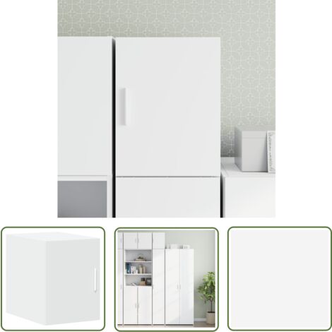 The Living Store Wandschrank Weiß 30x42,5x40 cm Holzwerkstoff - Wandregal - Hängeschrank - Regal - Stauraum - Dekoration