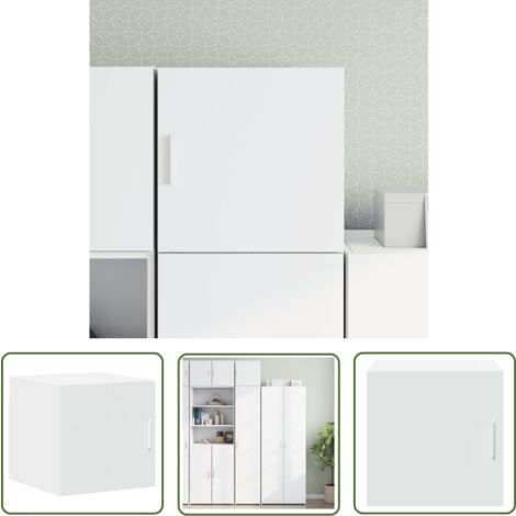 The Living Store Wandschrank Weiß 40x42,5x40 cm Holzwerkstoff - Wandregal - Hängeschrank - Regal - Stauraum - Dekoration