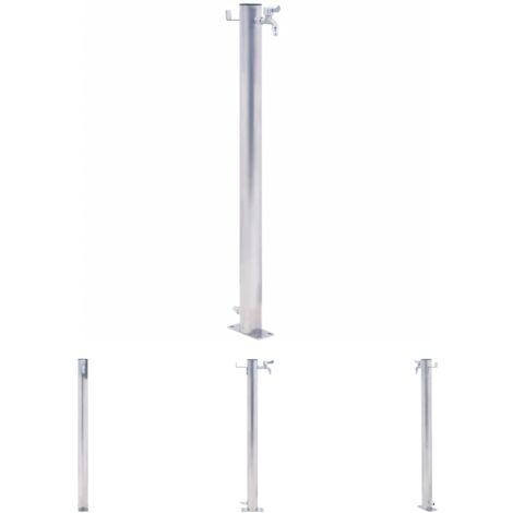 The Living Store Wassersäule für den Garten 100 cm Edelstahl Rund -  Bewässerungssysteme