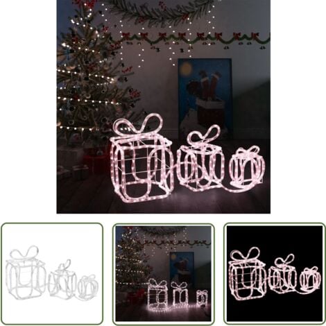 PROLENTA PREMIUM The Living Store Weihnachtsdekoration Geschenkboxen mit 180 LEDs Indoor Outdoor - Weihnachtsdeko - LED Beleuchtung - Geschenkbox - Lichterkette - Winterdekoration
