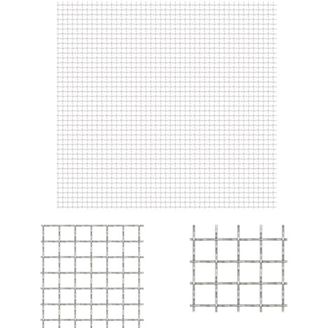 The Living Store - Wellengitter Edelstahl 100x85 cm 31x31x3 mm