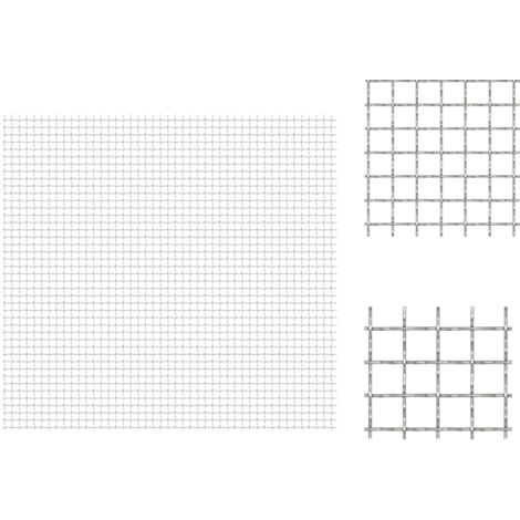 The Living Store Wellengitter Edelstahl 100x85 cm 31x31x3 mm - Zaun
