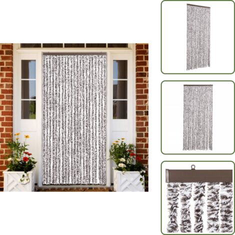 The Living Store Zanzariera Marrone e Beige 90x200 cm Ciniglia - Zanzariera