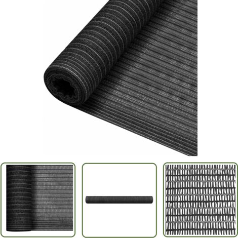 The Living Store Zaunblende Anthrazit 1x10 m HDPE 150 g/m² - Zaunblende - Sichtschutz - HDPE - Gartenzubehör - Terrassenüberdachung