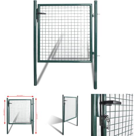 The Living Store Zauntor Pulverbeschichteter Stahl -  Gartentore