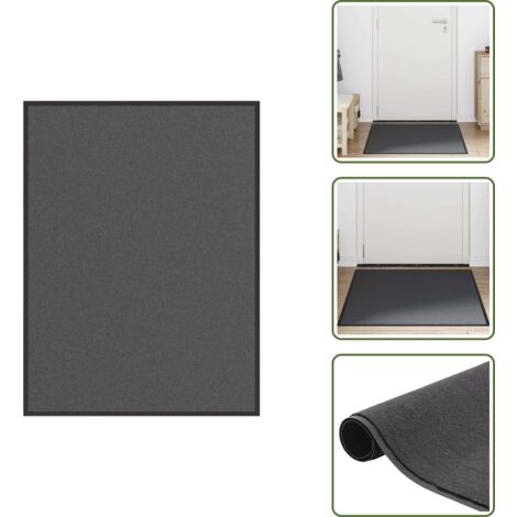 The Living Store Zerbino Antracite 80x120 cm - Zerbino antiscivolo