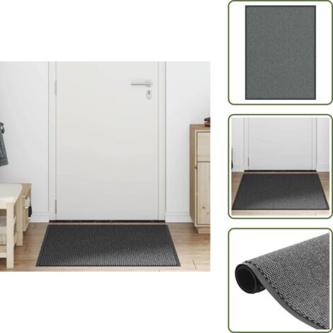 The Living Store Zerbino Antracite 80x120 cm - Zerbino antiscivolo