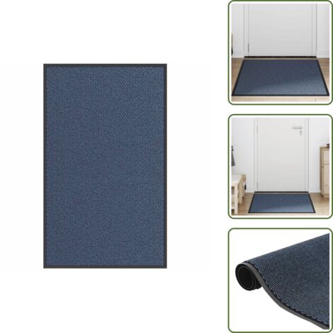 The Living Store Zerbino Blu 90x150 cm - Zerbino antiscivolo