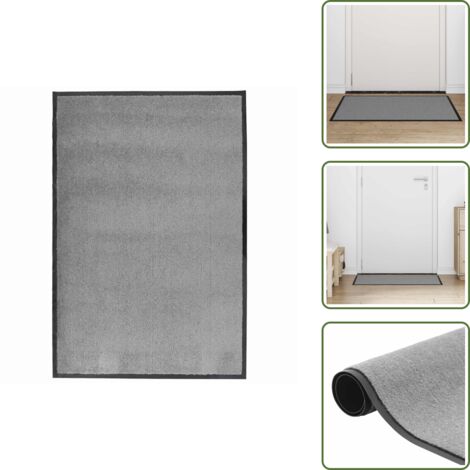 The Living Store Zerbino Grigio 60x90 cm - Zerbino antiscivolo