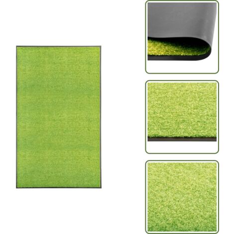 The Living Store Zerbino Lavabile Verde 90x150 cm - Zerbino lavabile