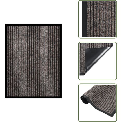 The Living Store Zerbino Striato Beige 40x60 cm - Zerbino per ingresso