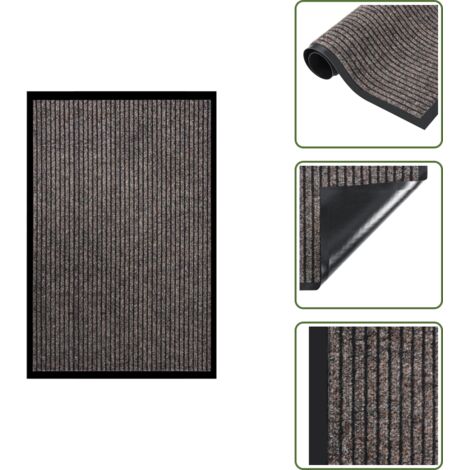 The Living Store Zerbino Striato Beige 80x120 cm - Zerbino per ingresso