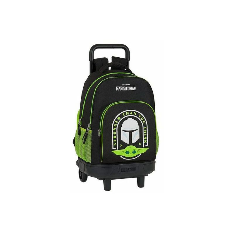 

The Mandalorian Mochila Escolar con Ruedas Compact The Mandalorian Negro Verde