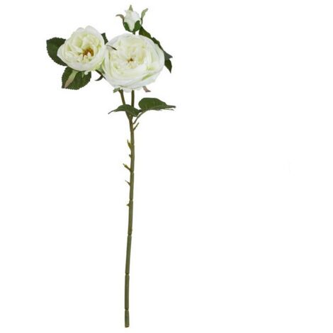 The Natural Garden Collection Charity Rose (Single Stem Flower) - Plastic - Height 58 cm - White