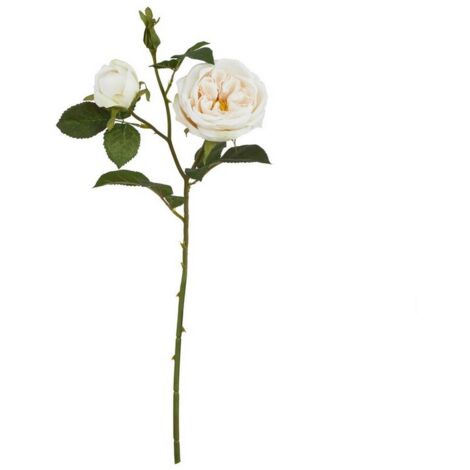The Natural Garden Collection Palest Blush Charity Rose (Single Stem Flower) - Plastic - Height 58 cm - Pink