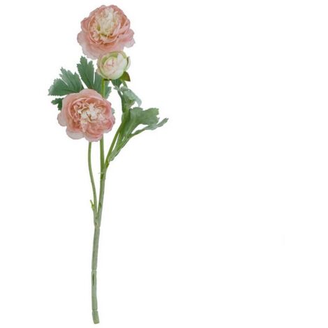 The Natural Garden Collection Ranunculus (Single Stem Flower) - Plastic - Height 50 cm - Pink