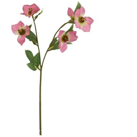 The Natural Garden Collection Varigated Hellibore - Artificial Flower (Single Stem) - Plastic - H47 cm - Pink