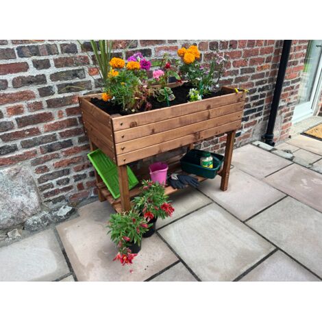 The Peakes Veg Planter - Wood - L55.5 x W102 x H85 cm - Fully Assembled