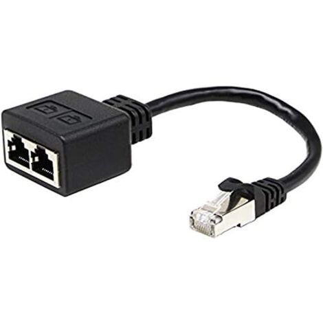 The RJ45 male to female dual RJ45 adapter cable (15cm) can be used to switch networks between two computers (not used as a network splitter)