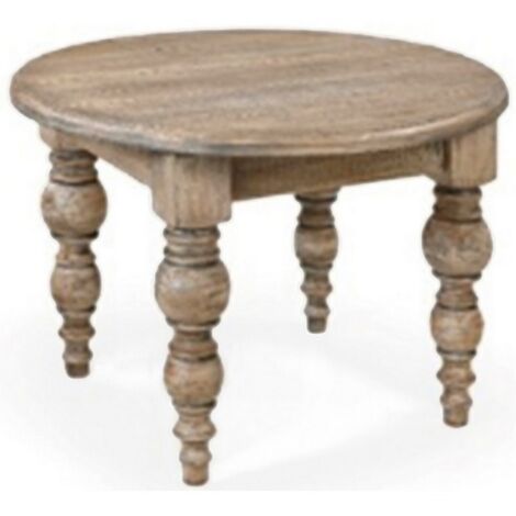 The Rutland Collection Round Coffee Table - Wood - L90 x W90 x H40 cm - Brown