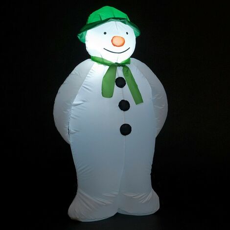 SNOWTIME The Snowman 1.8m Inflatable Snowman 6 Ice White LEDs