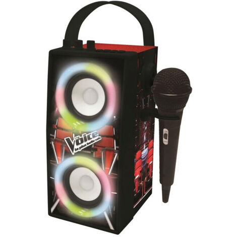 THE VOICE - Enceinte Tendance Bluetooth - Portable avec micro et effets lumineux