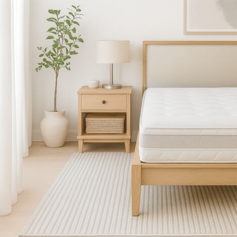 The White Stone Colch贸n 80 x 190  Colch贸n H20  Funda Transpirable 3D-Air, Hipoalerg茅nico, Antimicrobiano y Anti谩caros