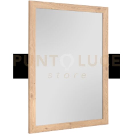 THEA SPECCHIO DA PARETE CON CORNICE LISCIA CON GANCI X INSTALLAZIONE ORIZZONTALE E VERTICALE 48X68CM