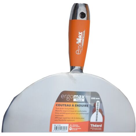 Theard – Couteau à enduire 250 mm – Acier inoxydable monobloc – Manche ergonomique antidérapant – Flexibilité optimale – 4138