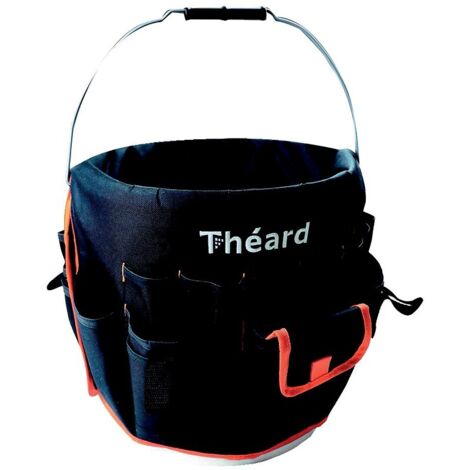 Theard – Kit Jupaso avec seau en plastique 15 litres – Organisateur multi-poches pour outils – Matériaux très résistants