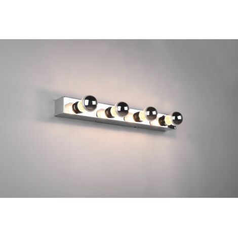 THEATRO H2O APPLIQUE CROMO 4 PORTA LAMPADA IP44 CON INTERRUTTORE H. 55CM ATTACCO E27