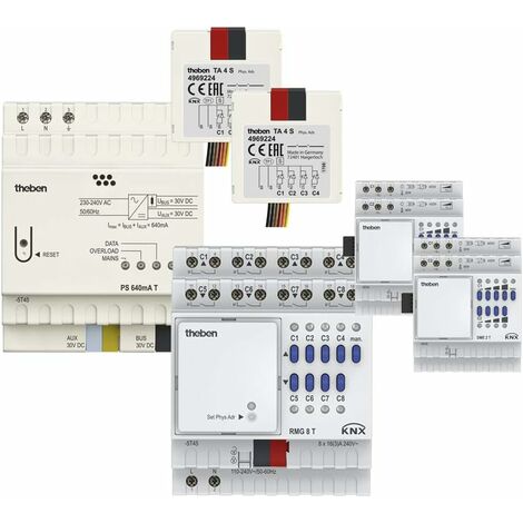 Theben KNX Set 3 MIX Spannungsversorgung, Schalt-/Jalousieaktor, weiß
