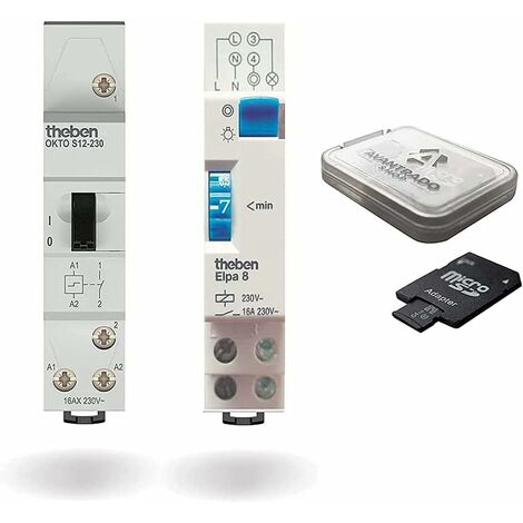 Theben Stromstoßschalter,Elektr. Treppenlichtzeitschalter,Micro SD Karte,Adapter