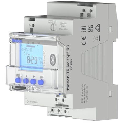 THEBEN TR 641 TOP3 RC BLE MINUTERIE ANNUELLE NUMÉRIQUE AVEC 1 CANAL ET FONCTION ASTRONOMIQUE, BLUETOOTH/APPLICATION, INTERRUPTEU