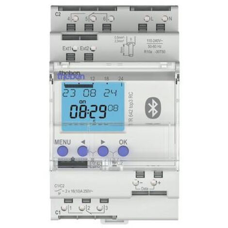 THEBEN TR 642 TOP3 RC BLE MINUTERIE ANNUELLE NUMÉRIQUE AVEC 2 CANAUX ET FONCTION ASTRONOMIQUE, BLUETOOTH/APPLICATION, INTERRUPTE