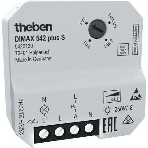 Theben UP-Universaldimmer f. ESL/230V LED-Lp. DIMAX 542 plus S