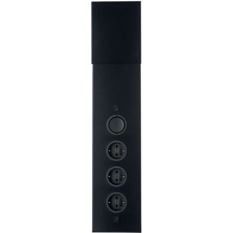 Thebo Eck-Steckdose 3-Fach mit Schalter Type STS3007 schwarz