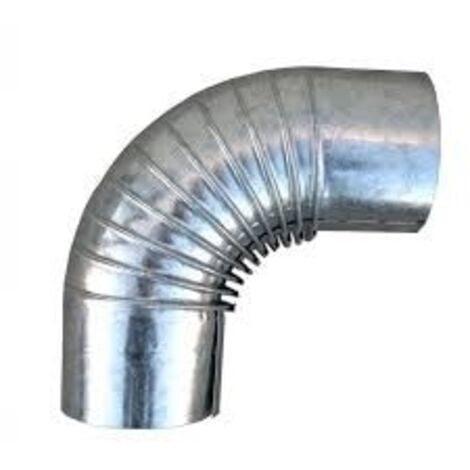 THECA CODO 90G ESTUFA GALVAN. 100MM.