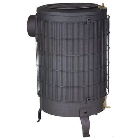 THECA ESTUFA CHAPA NEGRA L4 ECONOMICA SALIDA 120 mm.