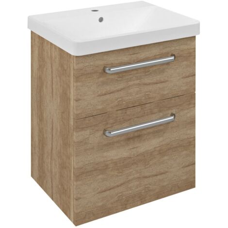 THEIA 2 Drawer Vanity Unité 56,4x70x44,2cm, argent Alabama