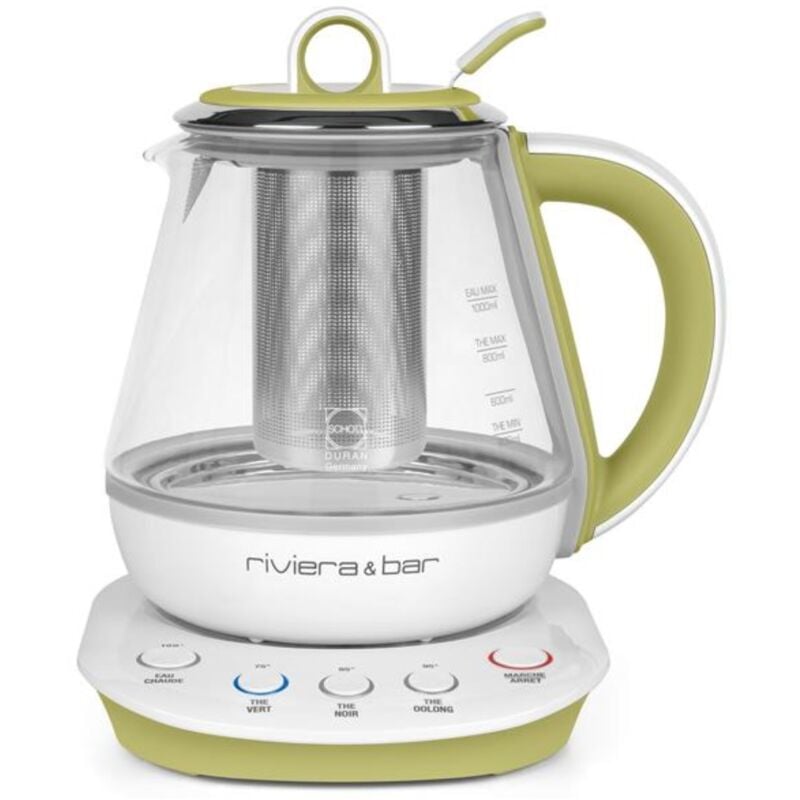 Théière 0.8l 800w blanc et vert Riviera&bar BTH244